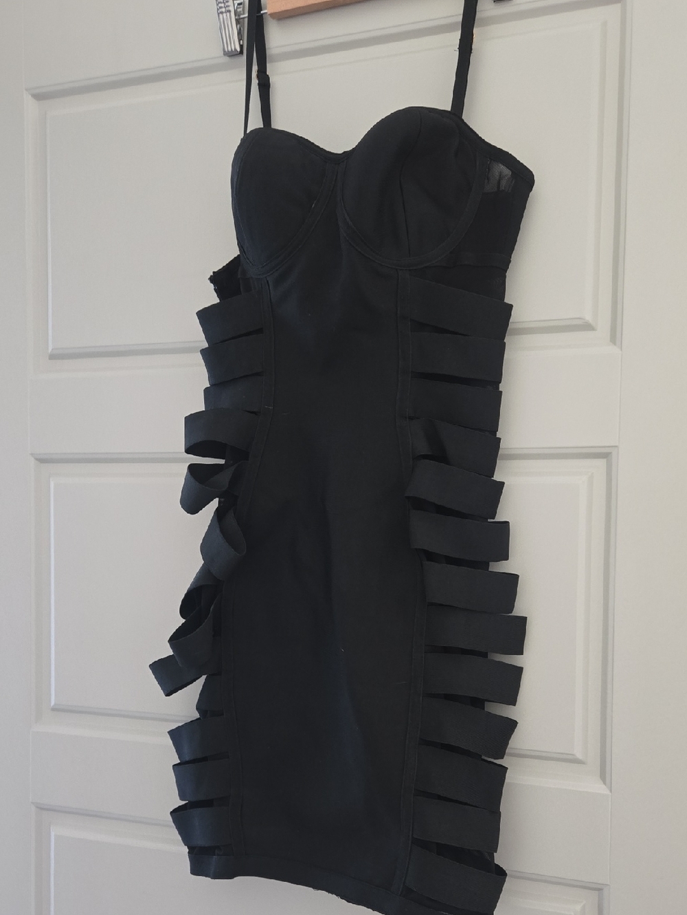 Superdown Black Strappy Cutout Bodycon Dress - Women